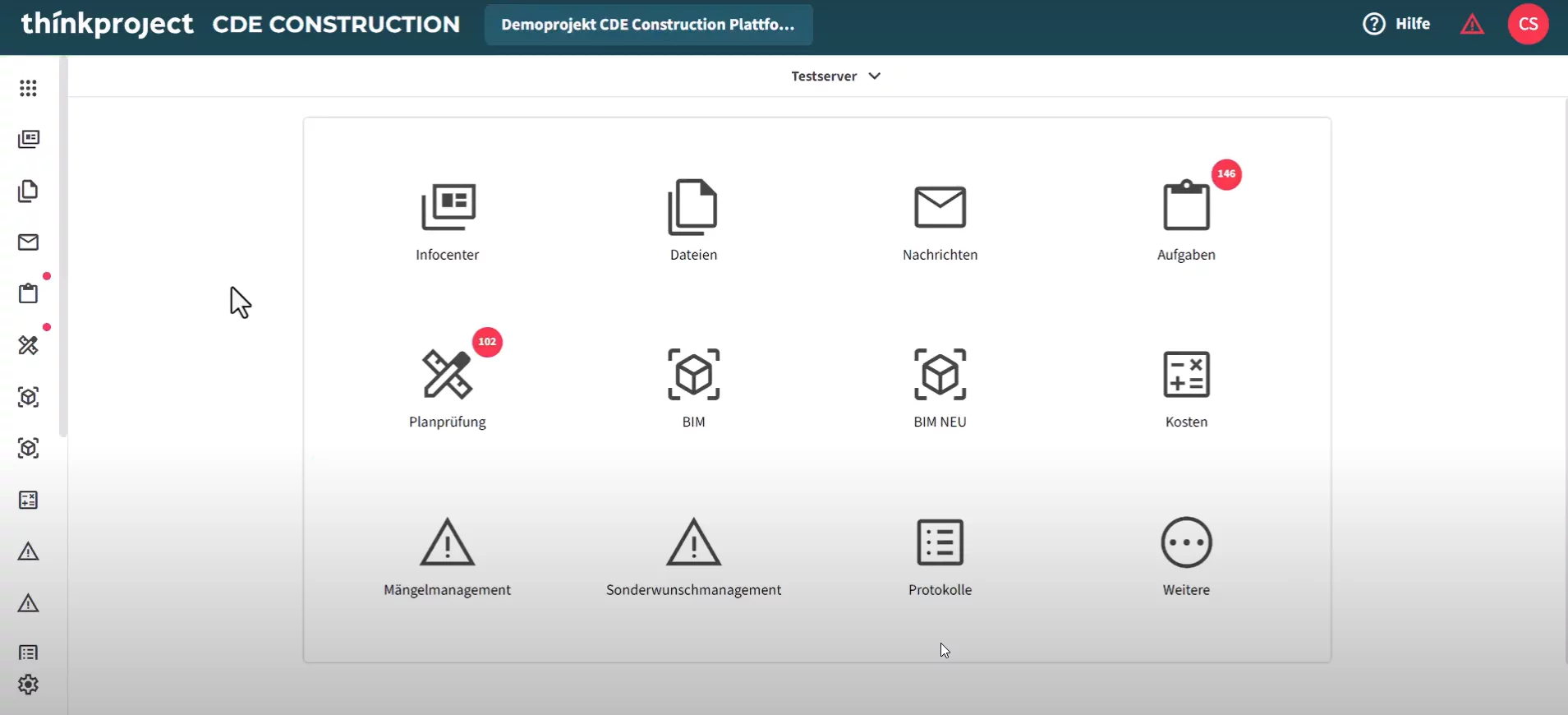 Software screenshot CDE Construction
