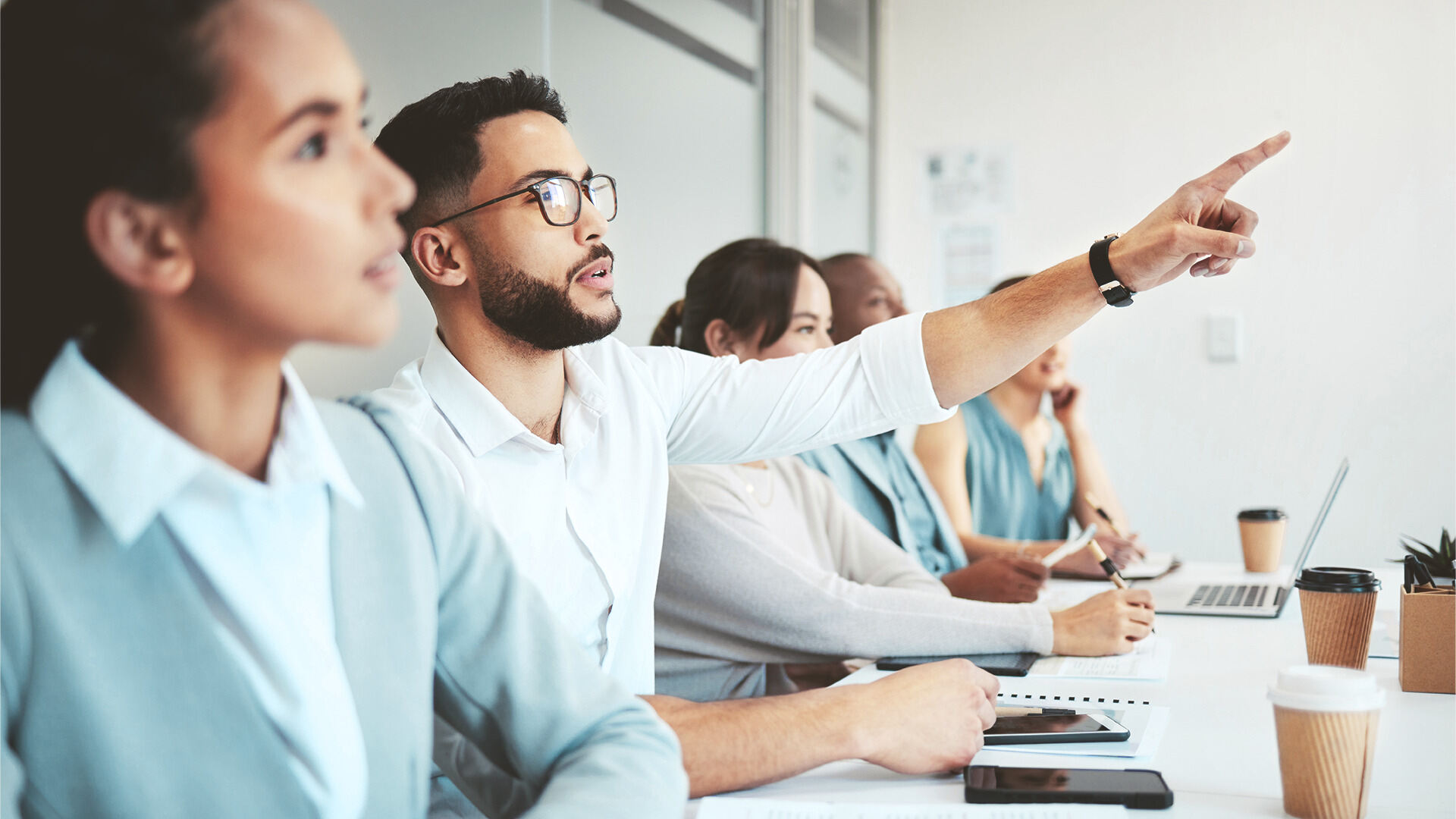 People in a meeting